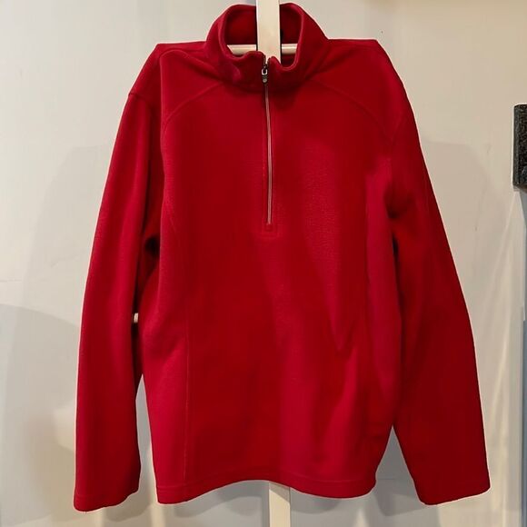 Lands' End Tops - Lands End size large ladies red fleece sweatshirt.